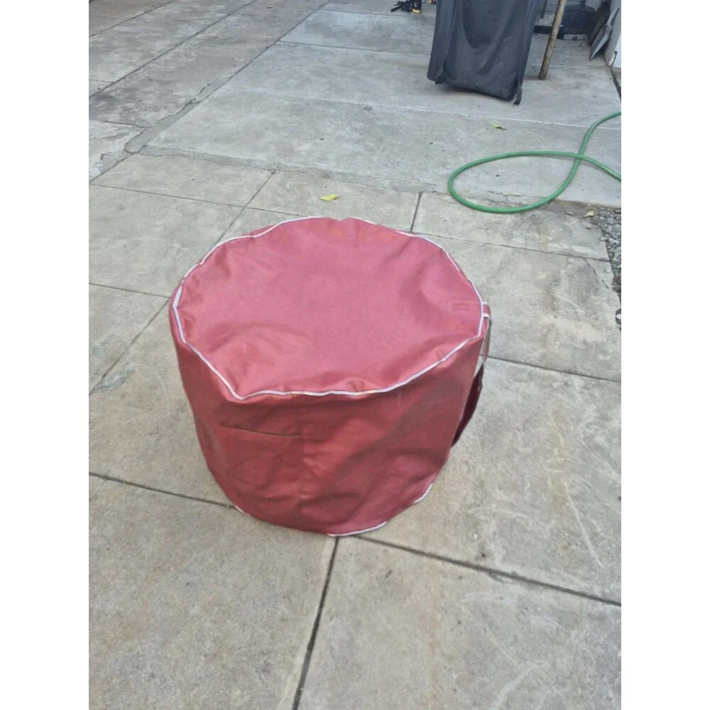 Naugahyde 14 x 22 Red Drum Bag Case Vintage